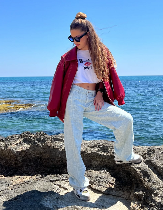 High Waisted Tee "Thank you, next"
