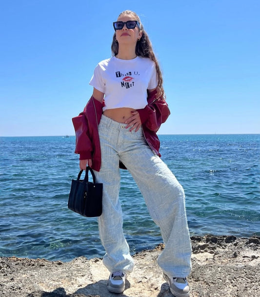 High Waisted Tee "Thank you, next"