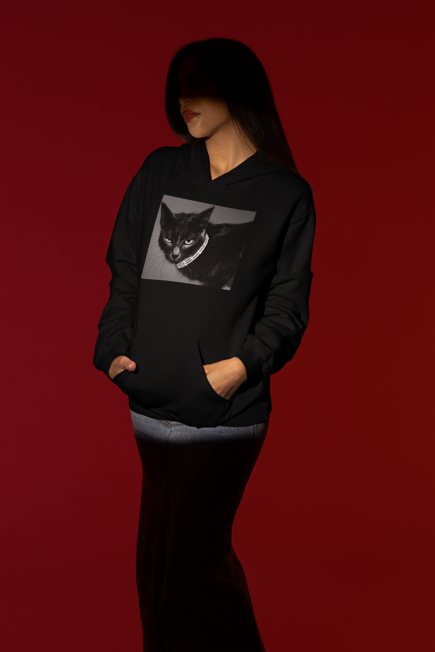 Hoodie 'Diamond Cat'