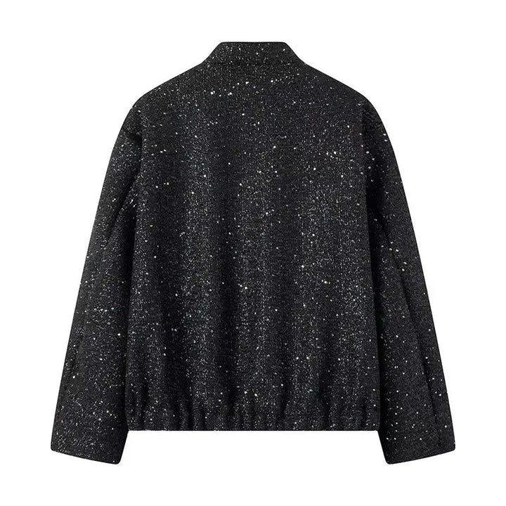 Sparkle Bomber Black Jacket