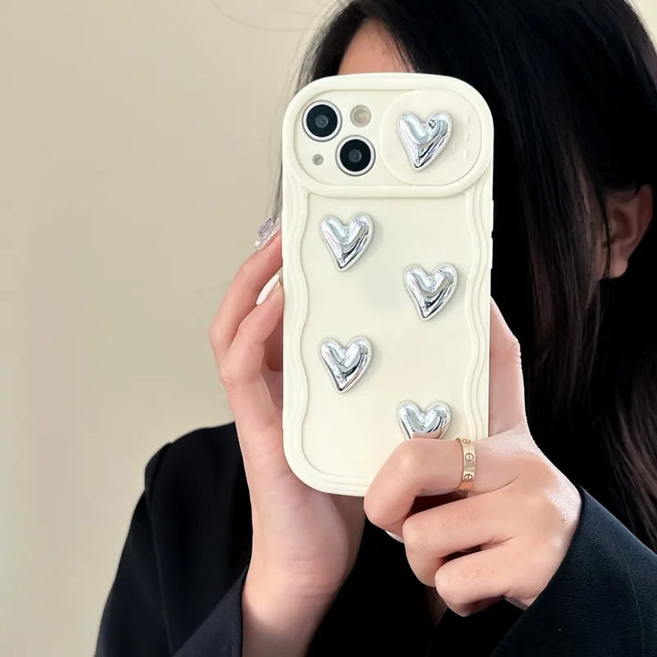 Silvery Heart Phone Case