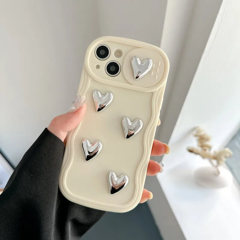 Silvery Heart Phone Case