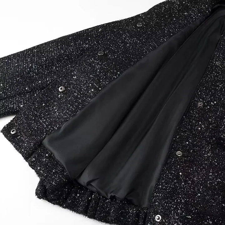 Sparkle Bomber Black Jacket