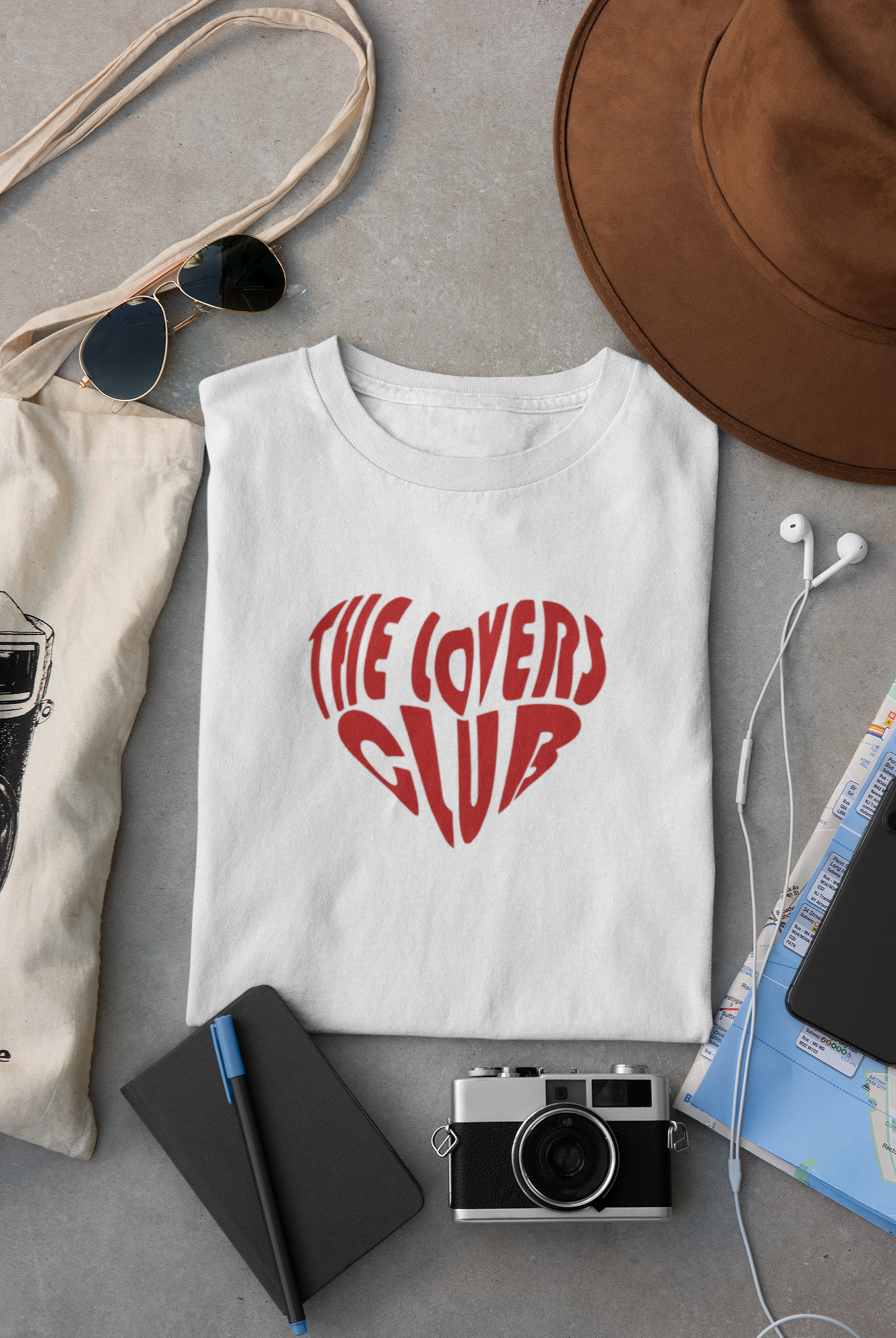 High Waisted Tee "The Lovers Club"